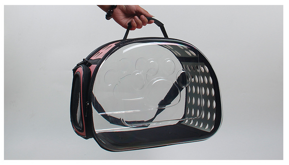 Mochila Transportadora Transparente para Gatos y Perros - Plegable y Respirable