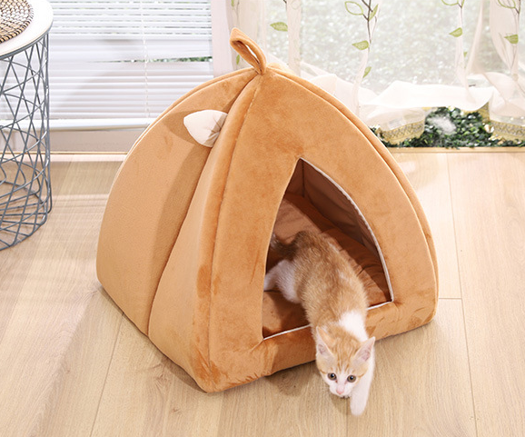 Cama Triangular Acogedora para Mascotas