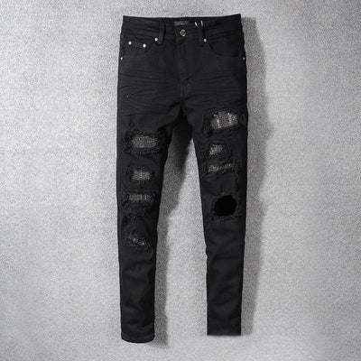 Jeans Negros con Detalles de Bigotes de Gato - Image 6