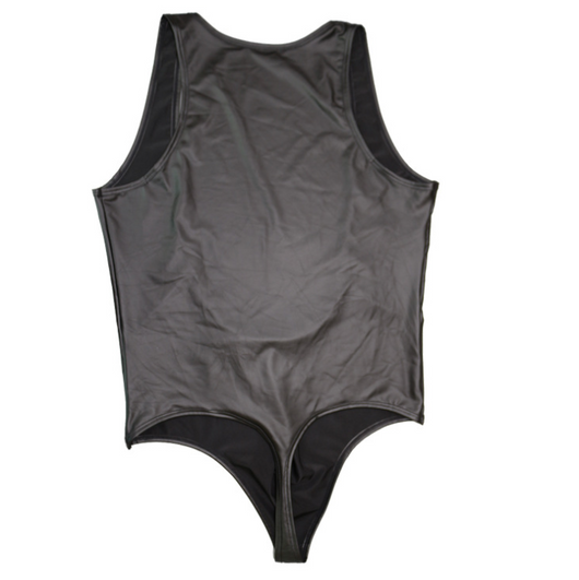 Chaleco Masculino de Cuero Sintético Brillante - Diseño Atrevido para Noches de Club - Image 3