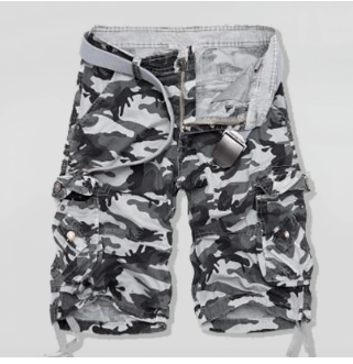 Shorts de Trabajo Holgados con Estampado Camuflaje
