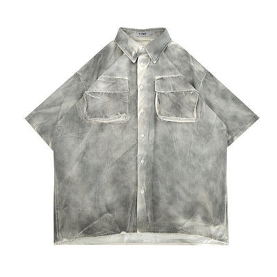 Camisa de Manga Corta con Detalles Desgastados - Image 11