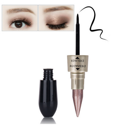 Paleta de Sombras Seis Colores Doble Cabezal + Delineador Negro - Image 3