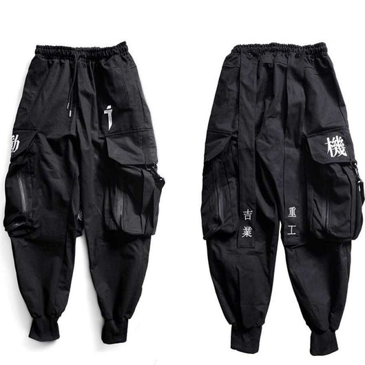 Pantalones Overol Sueltos con Bordados y Detalles Motorizados para Hombre - Image 12