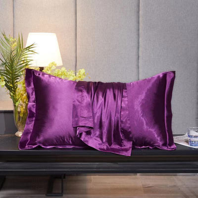Funda de Almohada en Seda de Hielo Simple para el Hogar - Image 17