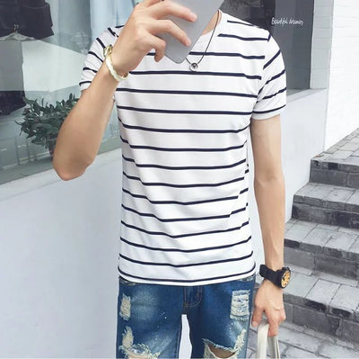 Playera a Rayas Casual para Hombre - Image 19