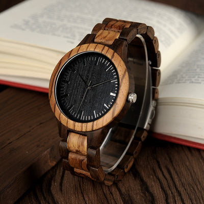 Reloj de Madera para Hombre Inter-Wood Quartz - Elegancia Natural - Image 2