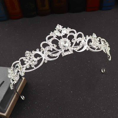 Corona de Novia con Diamantes de Imitación - Diadema para Vestido de Boda - Image 3