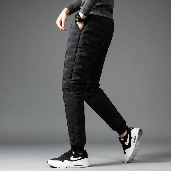 Pantalones Térmicos de Algodón Rellenos de Plumón para Hombre
