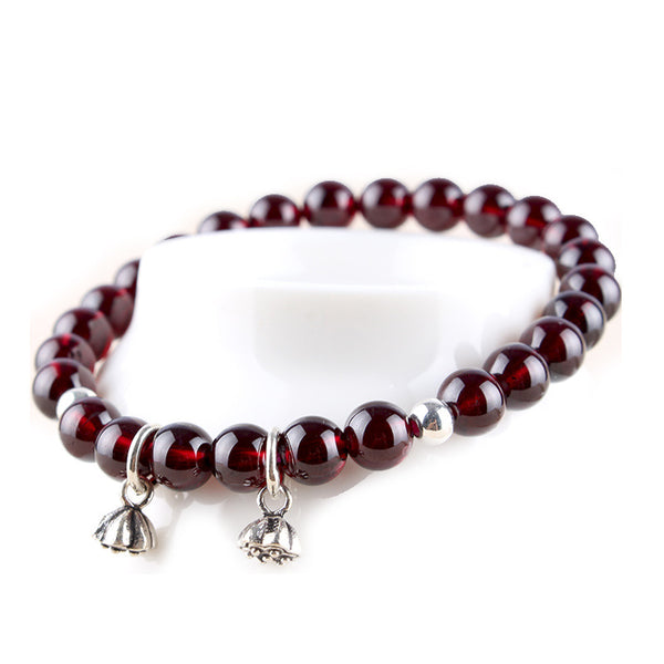 Pulsera de Granate Natural - Anillo Solitario - Image 11