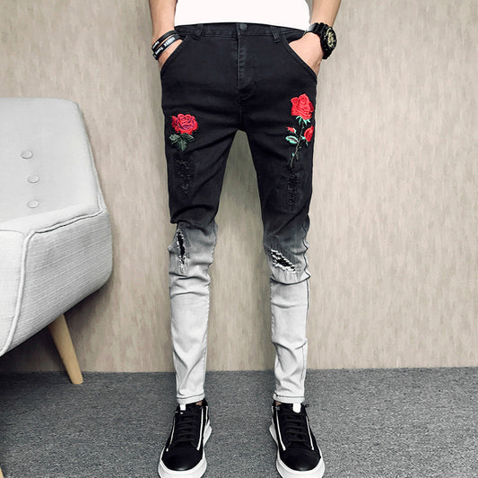 Pantalones de Patchwork Estampado