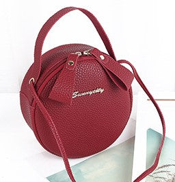 Bolso Bandolera Redondo de Cuero para Mujer - Cartera Messenger Circular - Image 7