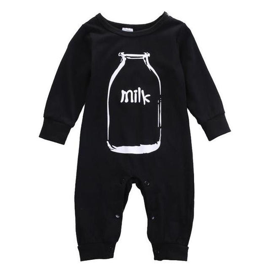 Enterizo Bebé Estampado Botellas de Leche