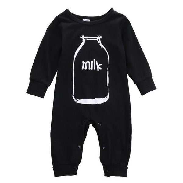 Enterizo Bebé Estampado Botellas de Leche