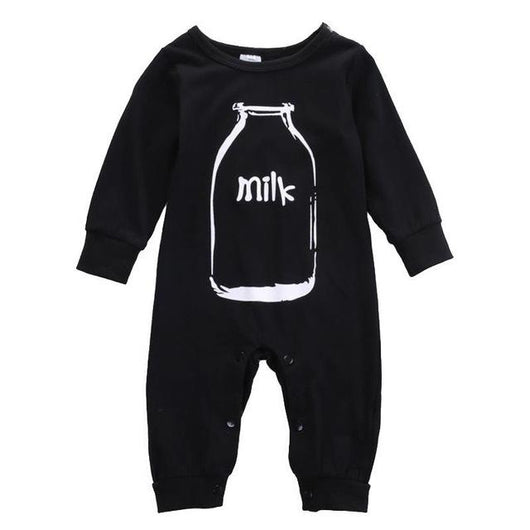 Enterizo Bebé Estampado Botellas de Leche