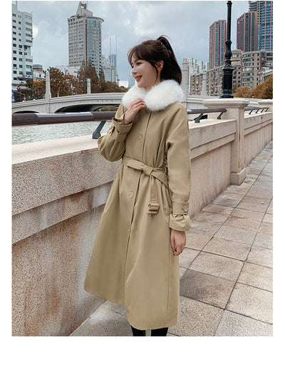 Chaqueta Abrigo Impermeable de Piel de Conejo y Algodón para Mujer - Image 10