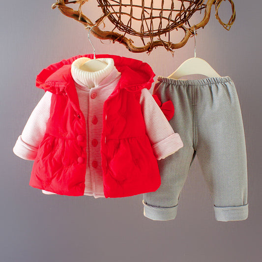 Chaleco Tricot Estilo Western de Tres Piezas
