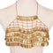 Bohemian Body Chain Coins Top Dorado