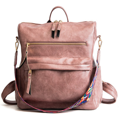 Mochila de Cuero Vintage con Gran Capacidad - Image 9