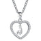 26-letter zircon heart necklace26-letter zircon heart necklace Plateado W