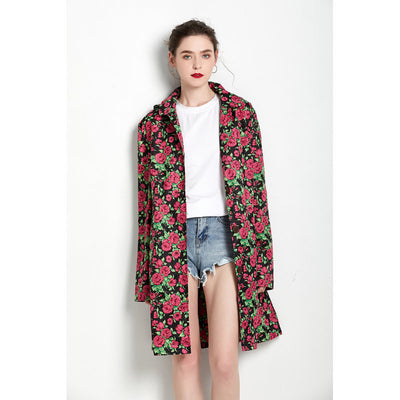 Abrigo Trinchera Rosa Midi para Mujer - Image 3