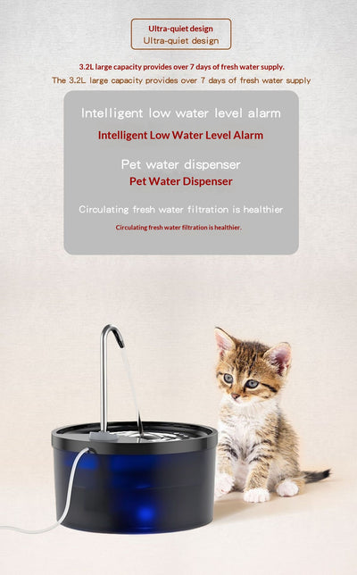 Fuente de Agua Automática para Mascotas con Filtro Silenciosa - Image 17