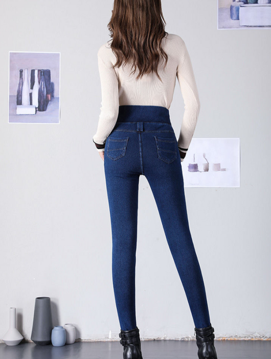 Jeggings Térmicos Vaqueros Cintura Alta Elásticos para Mujer - Image 10