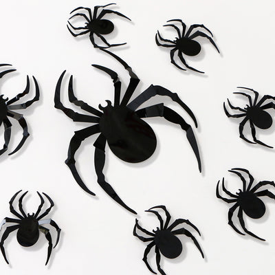 Adhesivos 3D de Murciélagos y Arañas para Halloween