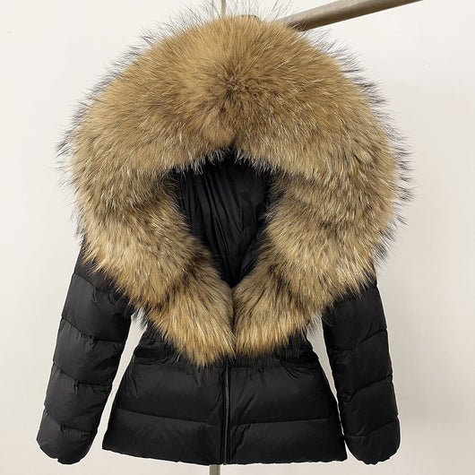 Chaqueta Acolchada Corta Ajustada para Mujer con Forro de Piel - Image 43