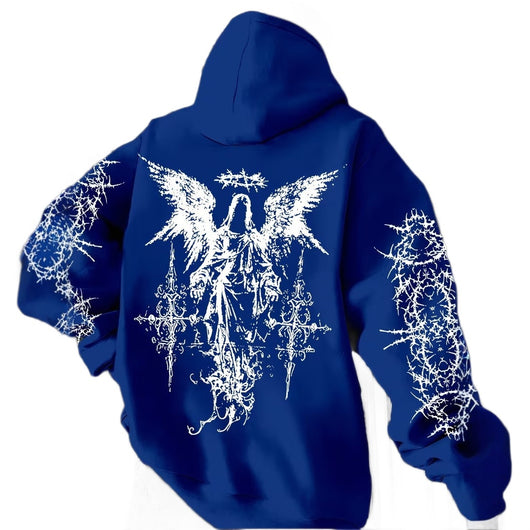 Sudadera Hombre con Estampado 3D Digital Alas de Ángel - Image 5