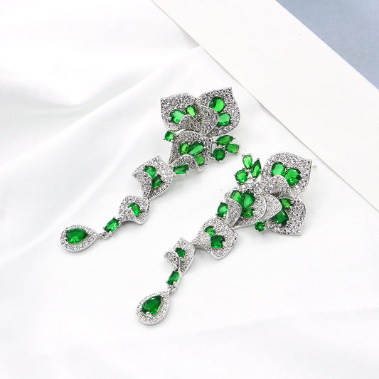 Aretes de Zafiro Vintage con Cristal Azul - Joyería Elegante para Mujer
