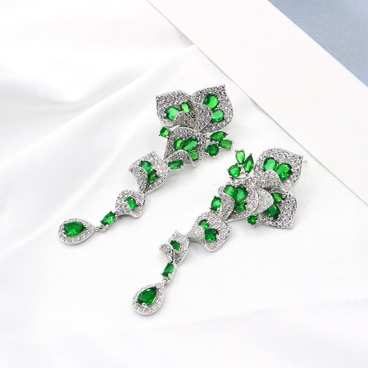 Aretes de Zafiro Vintage con Cristal Azul - Joyería Elegante para Mujer
