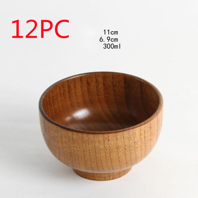 Cuenco de Madera de Azufaifa Estilo Japonés Natural - Image 18