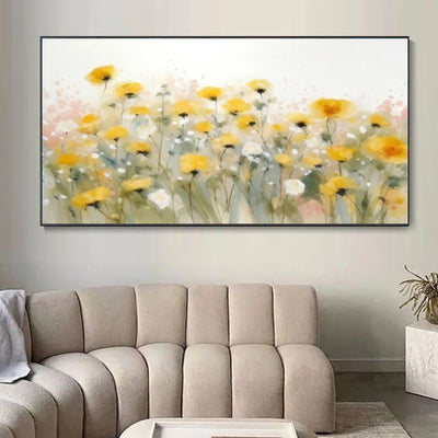 Cuadro de Flores Acuarela Pintado a Mano - Lienzo Decorativo para Sala y Comedor - Image 10