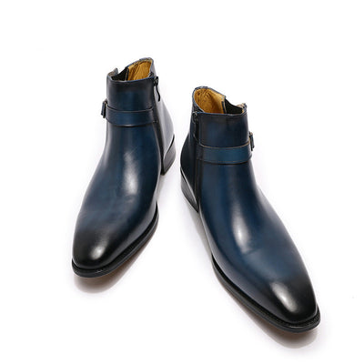 Botas de Cuero Retro Talla Grande para Hombre - Image 3