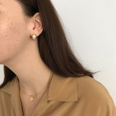 Aretes de Perla Retro Minimalistas - Image 7