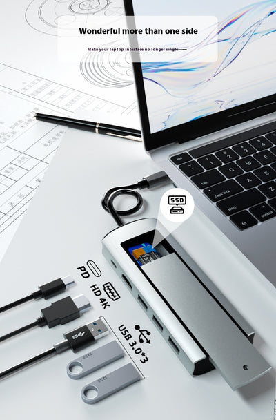 Docking Station USB-C 8 en 1 con Carcasa para Disco Duro SSD - Image 11