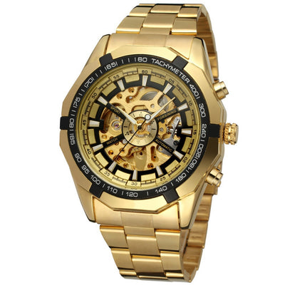 Reloj Automático de Lujo para Hombre en Oro - Elegancia Mecánica Casual - Image 16