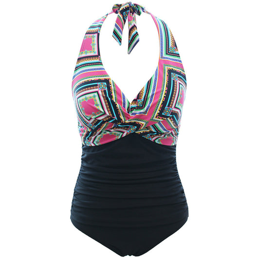 Traje de Baño Enterizo con Escote en V, Pliegues y Espalda Abierta para Mujer - Image 17
