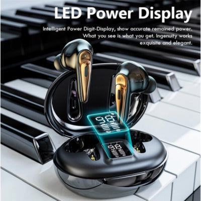 Auriculares Bluetooth Deportivos 9D HiFi con Pantalla Digital y Control Táctil