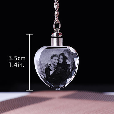 Llavero de Cristal Personalizado con Foto y Luz LED - Regalo Familiar - Image 12