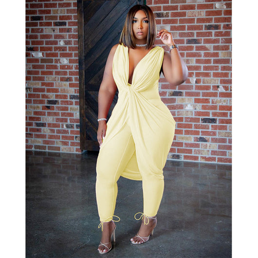 Jumpsuit Ejecutivo de Seda Láctea para Mujer - Talla Grande - Image 15