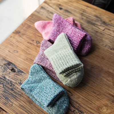 5 Pares de Calcetines Térmicos Invierno Mujer Algodón Grueso Transpirables - Image 13