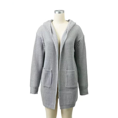 Suéter Holgado con Capucha y Bolsillos Dobles para Mujer - Image 7