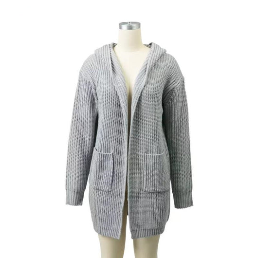 Suéter Holgado con Capucha y Bolsillos Dobles para Mujer - Image 7