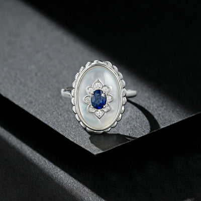 Anillo de Zafiro en Plata 925 Ajustable para Mujer - Image 9