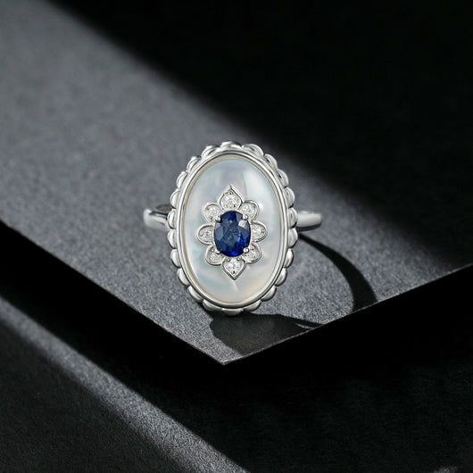 Anillo de Zafiro en Plata 925 Ajustable para Mujer - Image 9