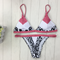 Bikini Estampado Rayas - Diseño Europeo Moderno Split Swimwear