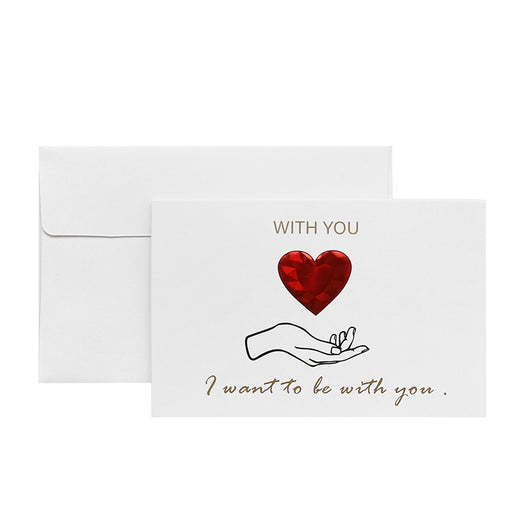 Tarjeta de Felicitación Corazón Rojo - Te Amo Por Siempre con Sobres - Image 5