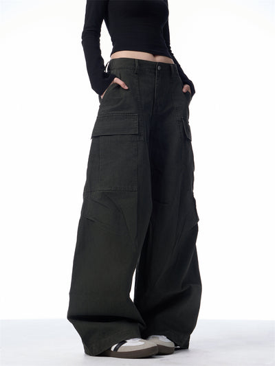 Pantalones Cargo Holgados para Mujer con Bolsillos Múltiples - Image 14